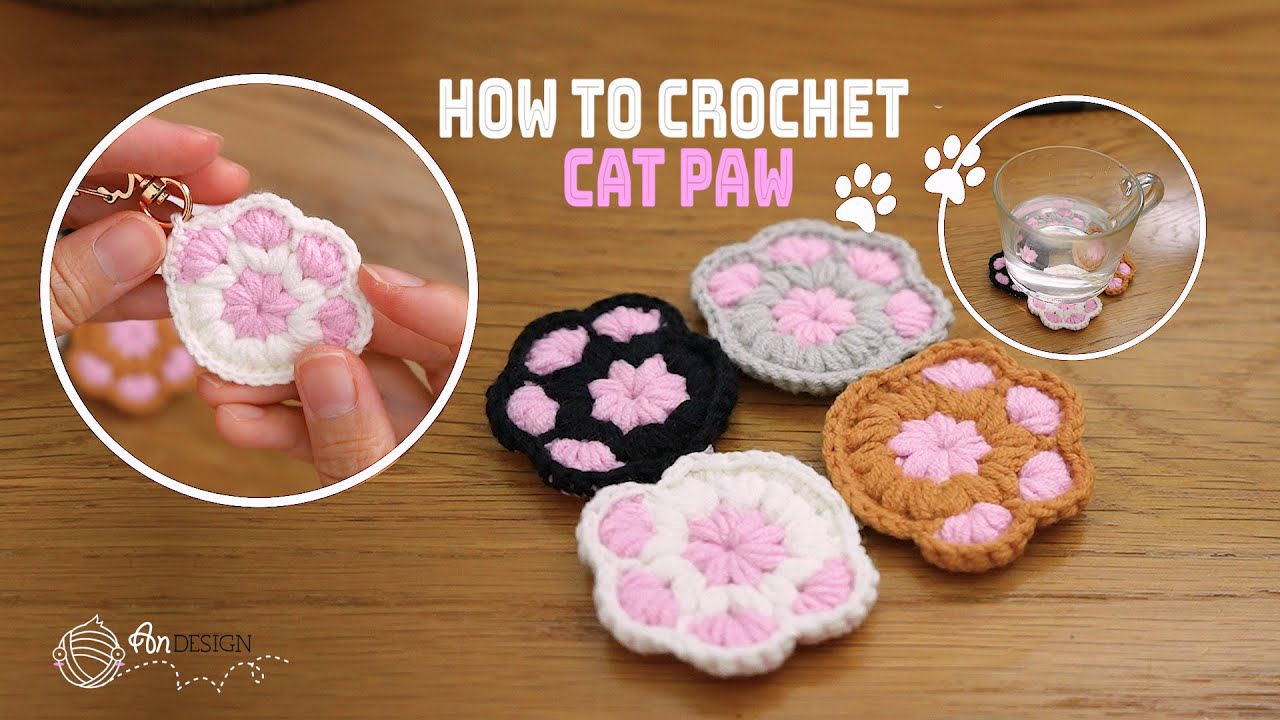 Cat's paw crochet pattern |  猫爪钩针编织