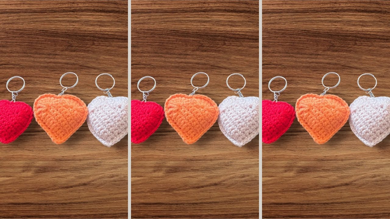 How to Crochet Heart Keychain Tutorial / Valentine’s Day Perfect Gift/ Crochet Easy Heart Keychain