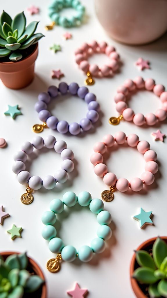 adorable clay bead bracelets