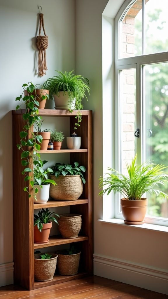 bohemian inspired plant displays