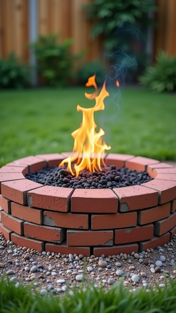 brick and mortar fire pit