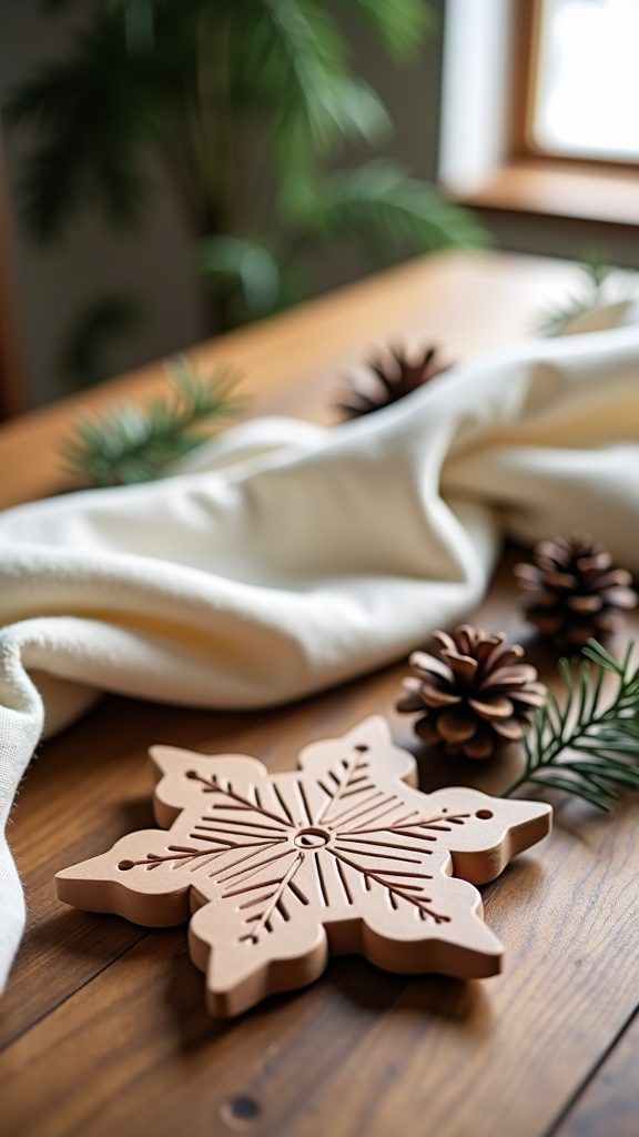 cheerful seasonal decorations displayed