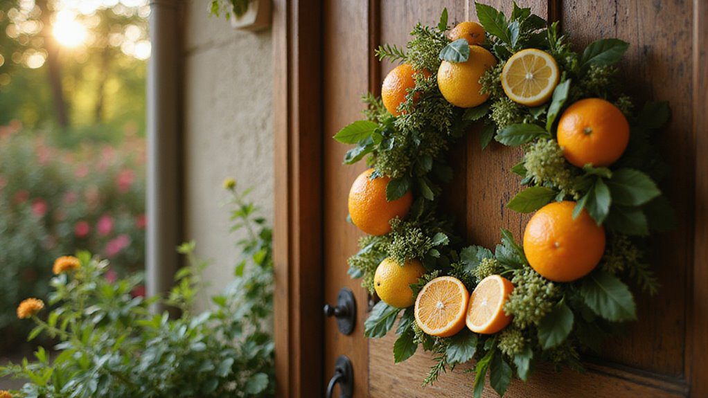 citrus and greenery decoration