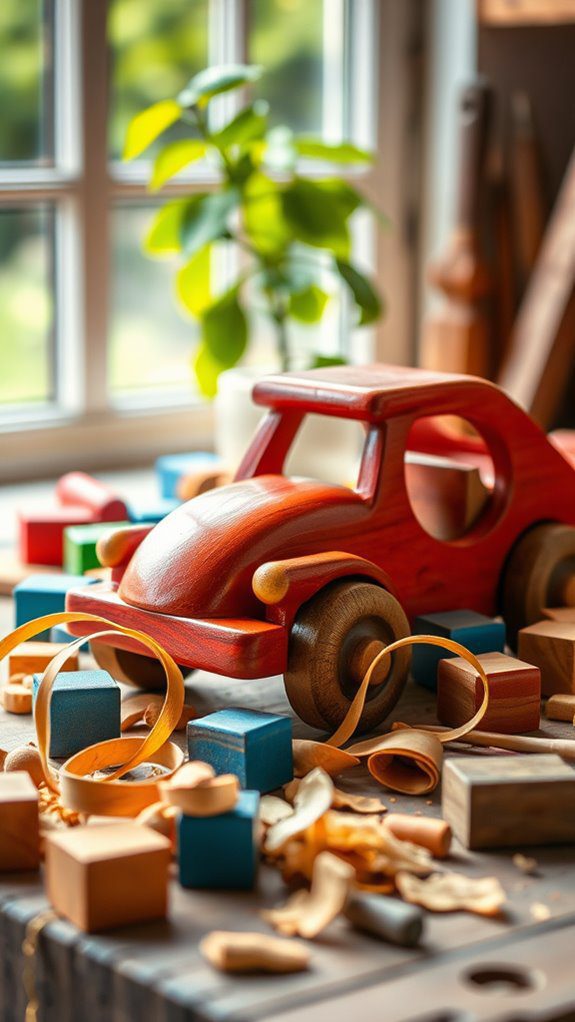 classic handcrafted plaything vehicle