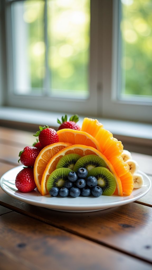 colorful edible fruit display
