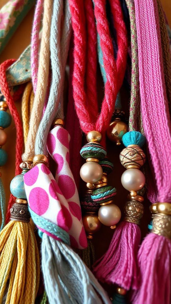 colorful handmade fabric accessories