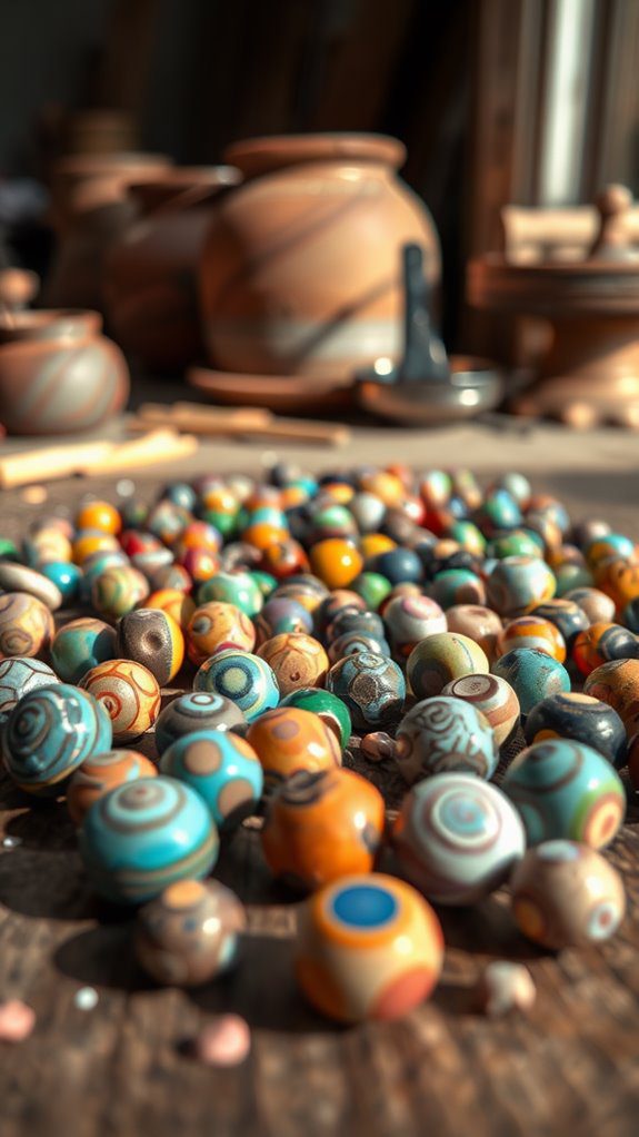 colorful ornamental crafting supplies