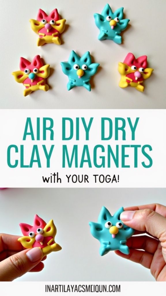 crafting clay refrigerator magnets