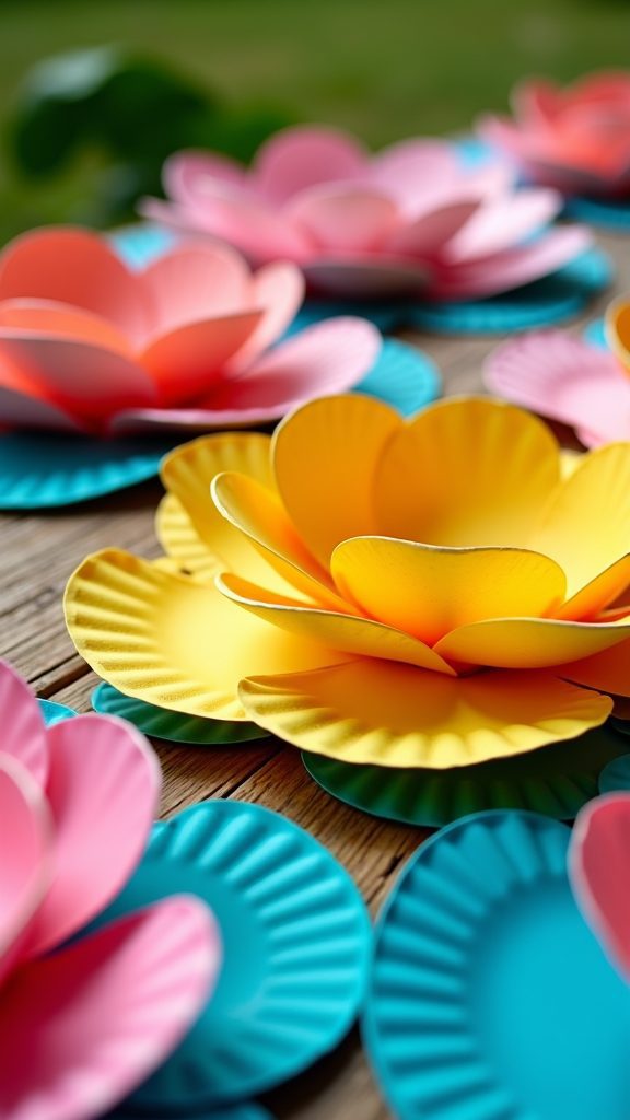 crafting colorful paper blooms
