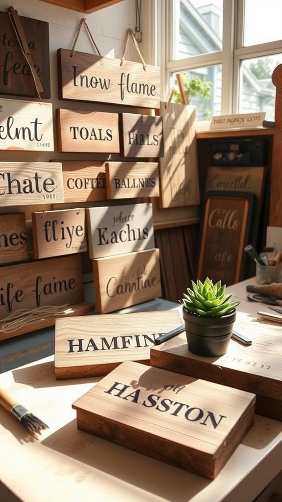 custom crafted wooden decor