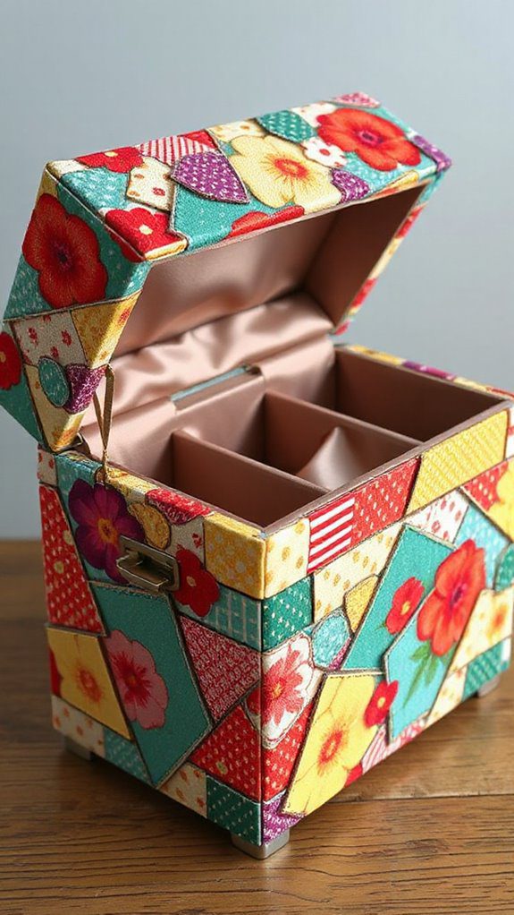 decorative fabric jewelry box