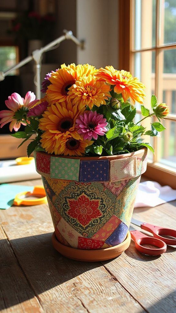 decorative floral pot project