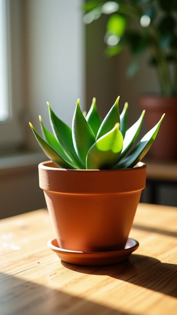 homemade planter with greenery