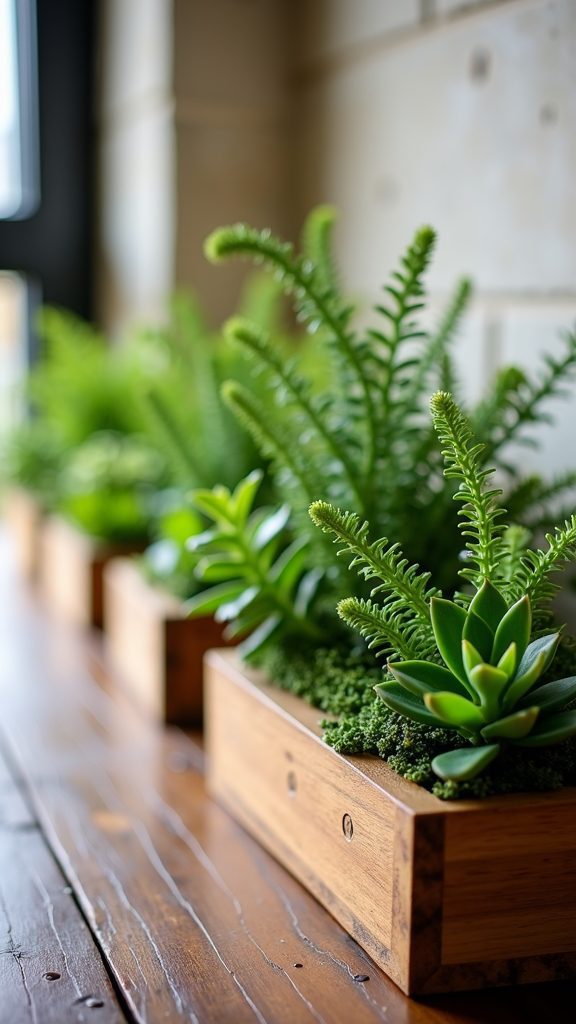 lush plant themed table decor