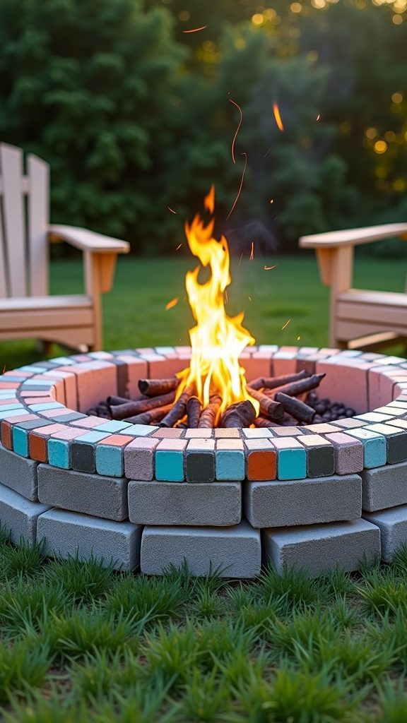 mosaic fire pit project