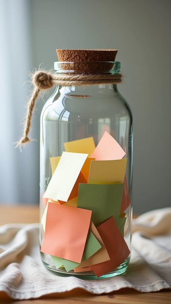 notes collected in jar