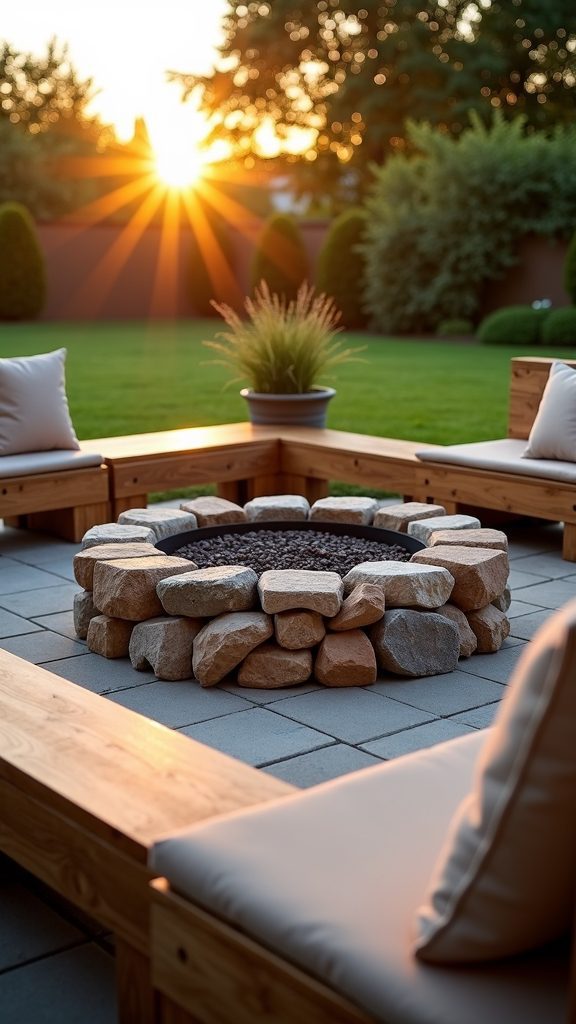 outdoor cozy gathering space