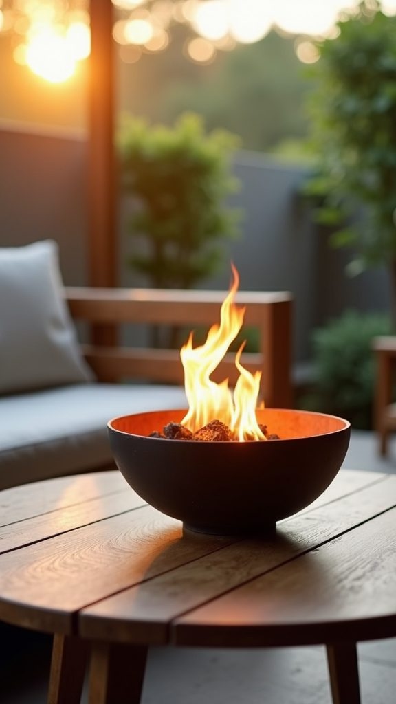 portable mini fire feature
