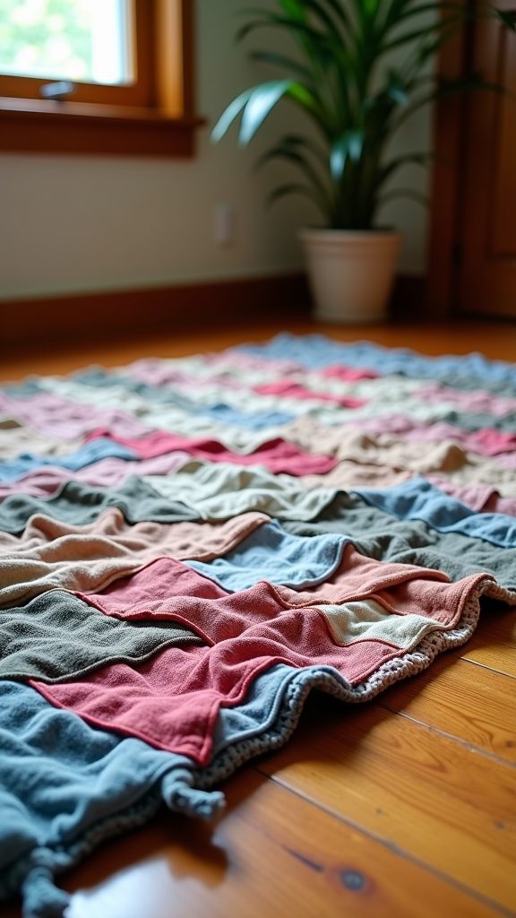 recycled textiles into rugs