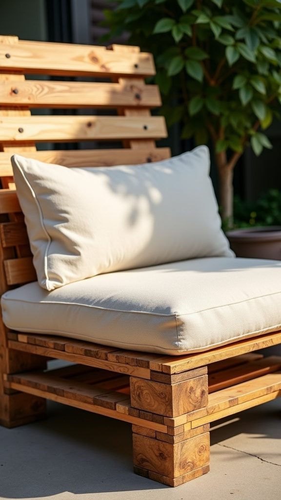 recycled wood outdoor seating
