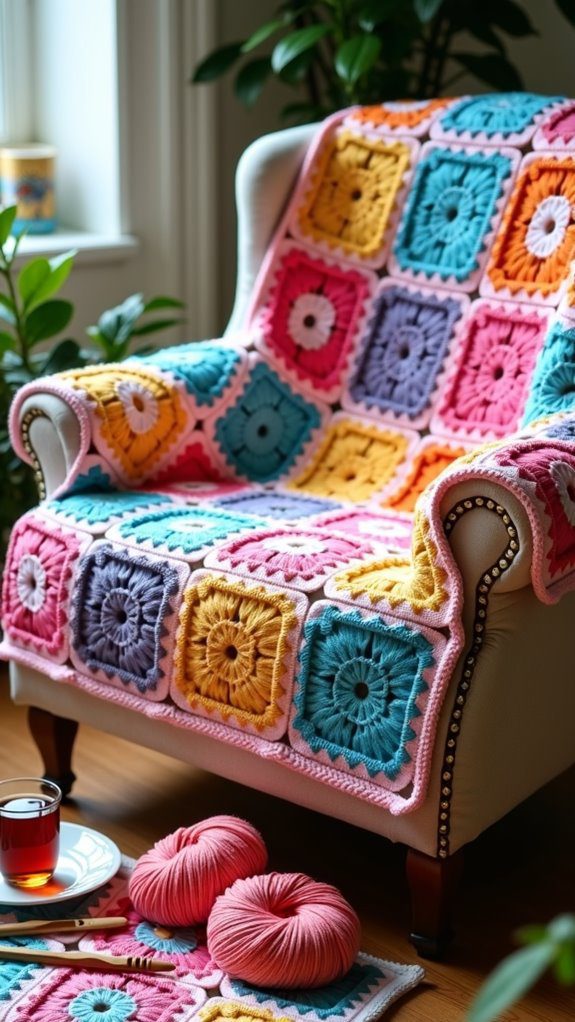 relaxing crochet granny squares