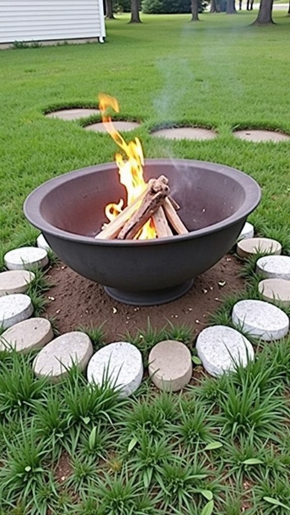 repurposed materials fire pit