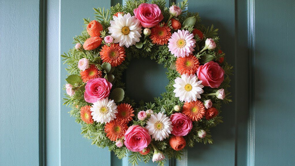 seasonal floral decoration wreath