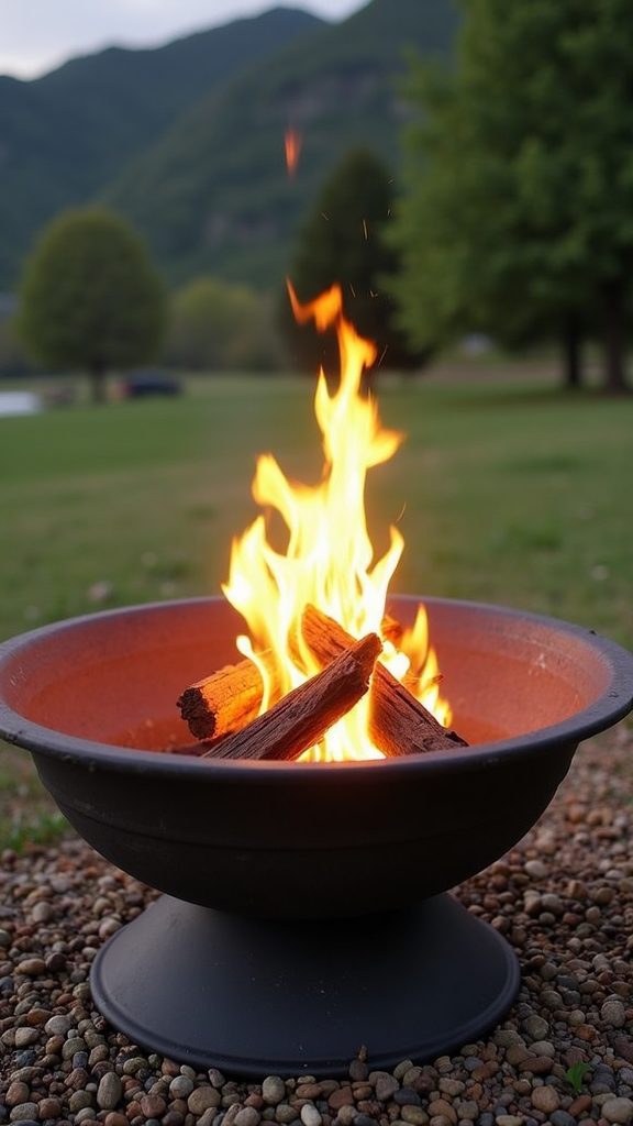 small outdoor fire feature