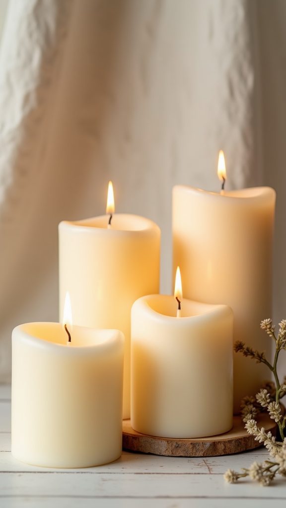soft light from wax