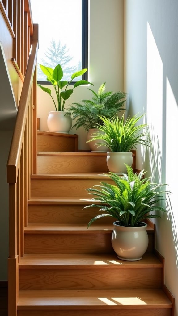 stairs as plant displays