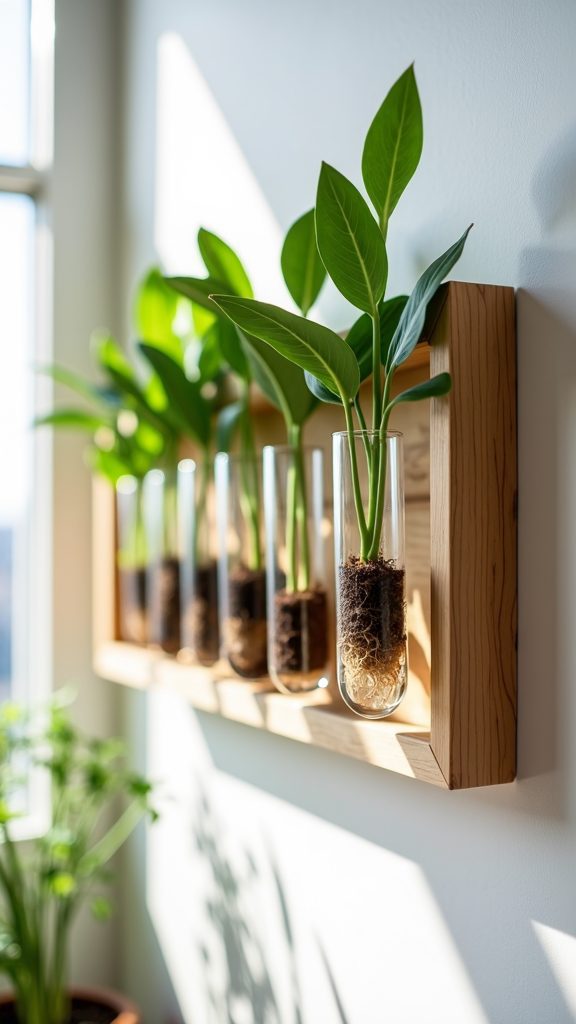 test tube plant display