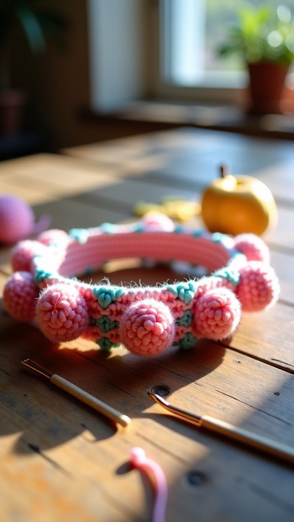 textured crochet headband design