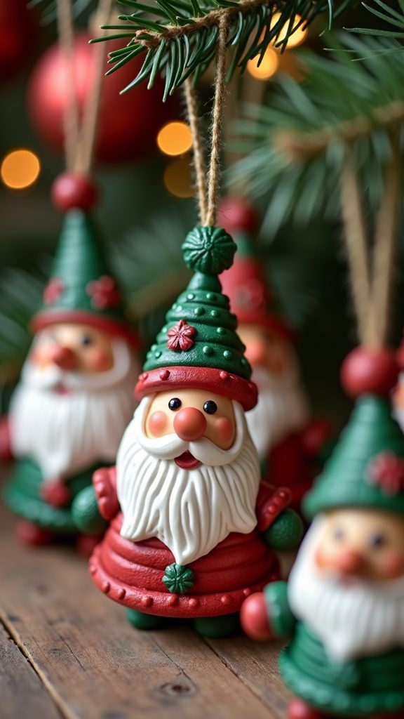 unique festive clay decorations