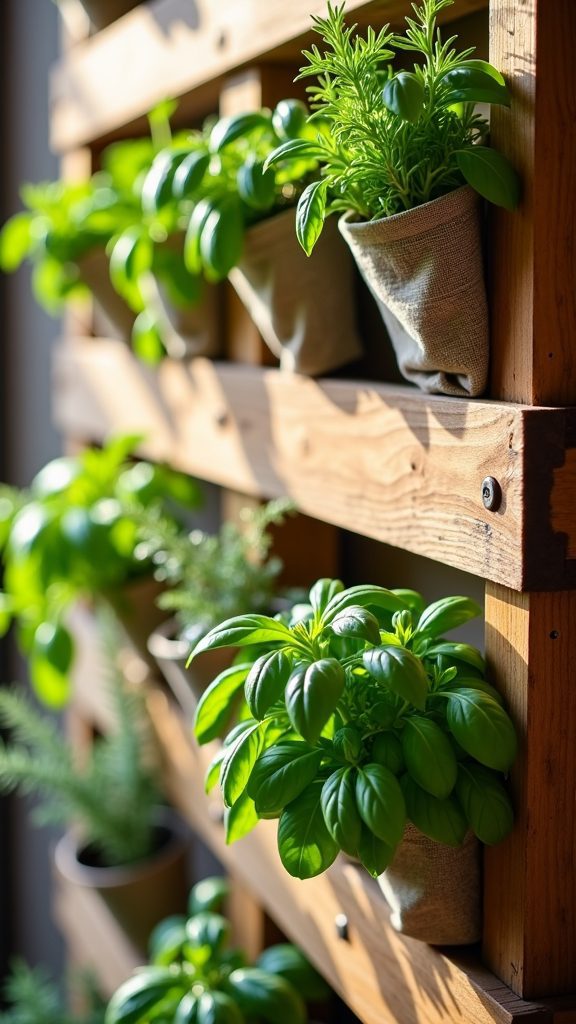 vertical pallet herb garden