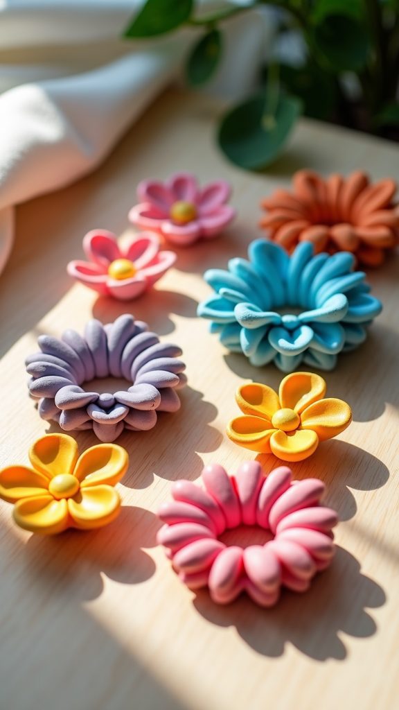 vibrant clay hair adornments