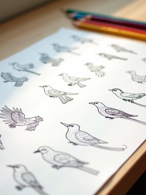 birds coloring sheets adventure