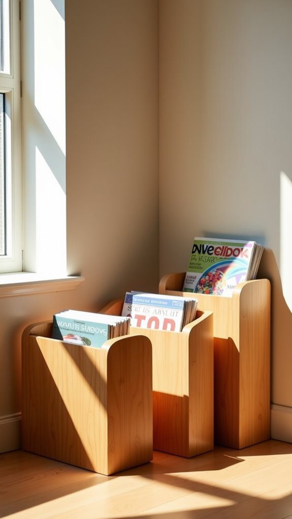 customizable wooden magazine racks