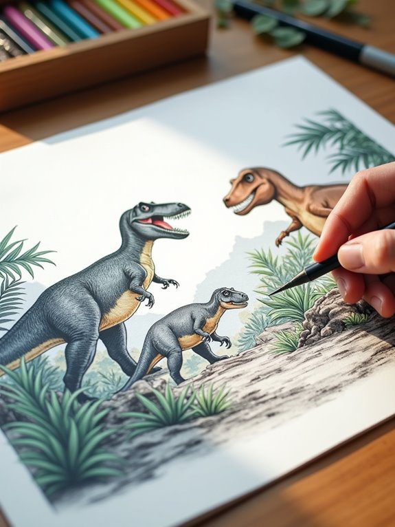 dinosaur coloring adventure awaits