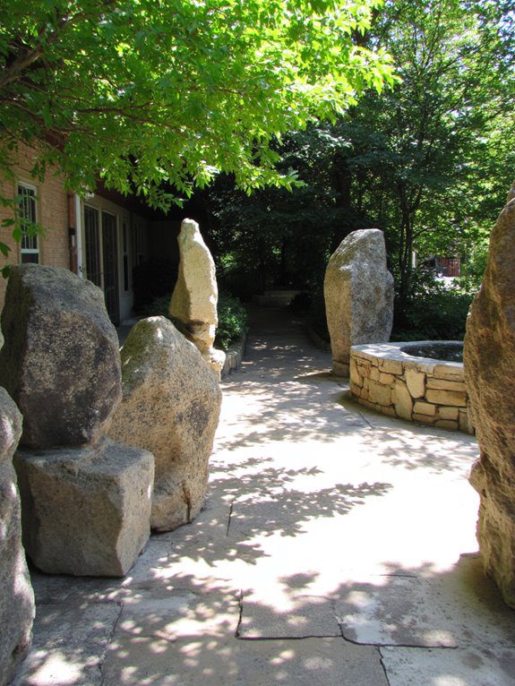 eye catching patio stone sculptures