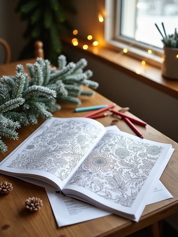 festive coloring page celebrations