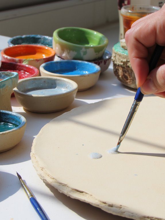 glazing air dry clay step by step