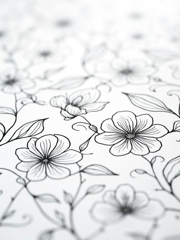 intricate floral coloring therapy