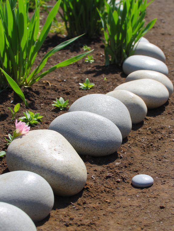 rock edging for gardens