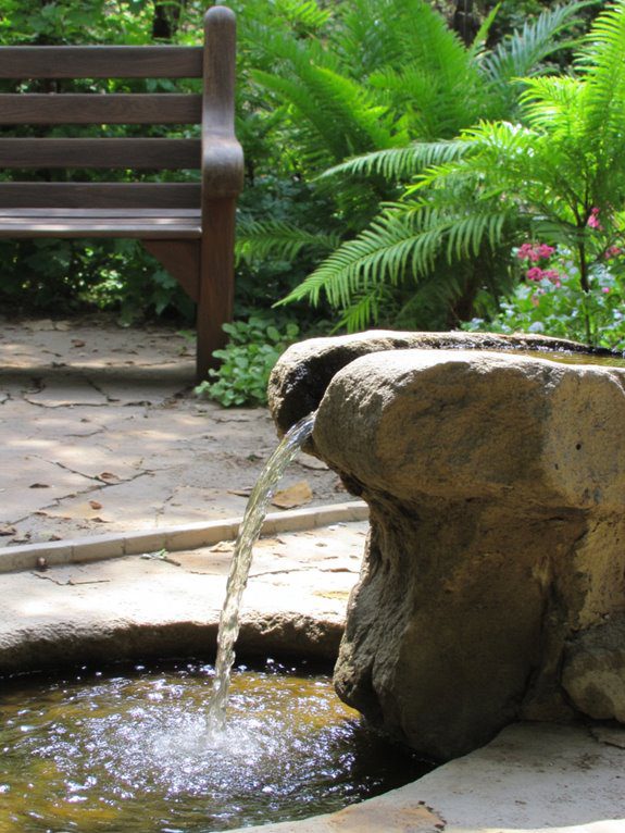 serene stone water features