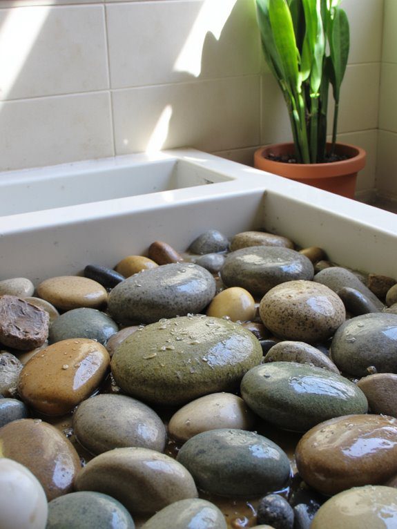 soothing pebble bath mats