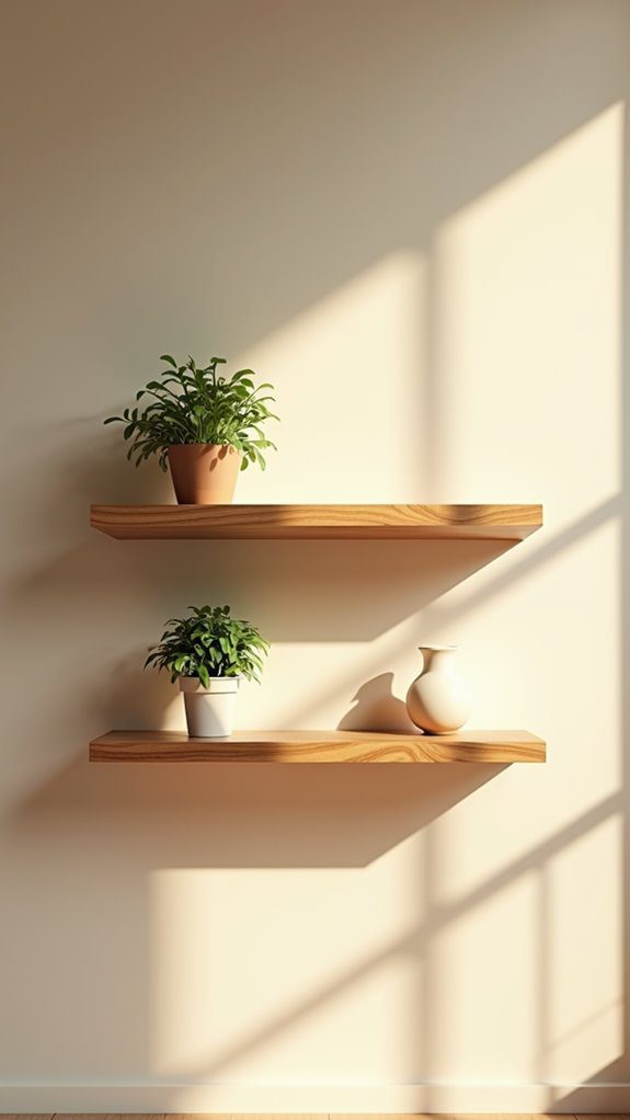 stylish diy floating shelves