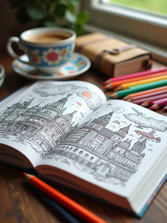 travel themed coloring pages