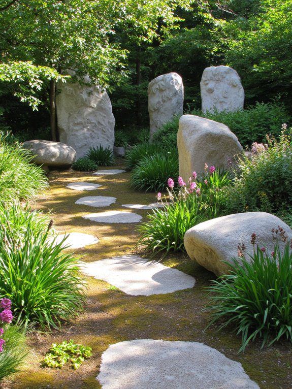unique stone garden decor