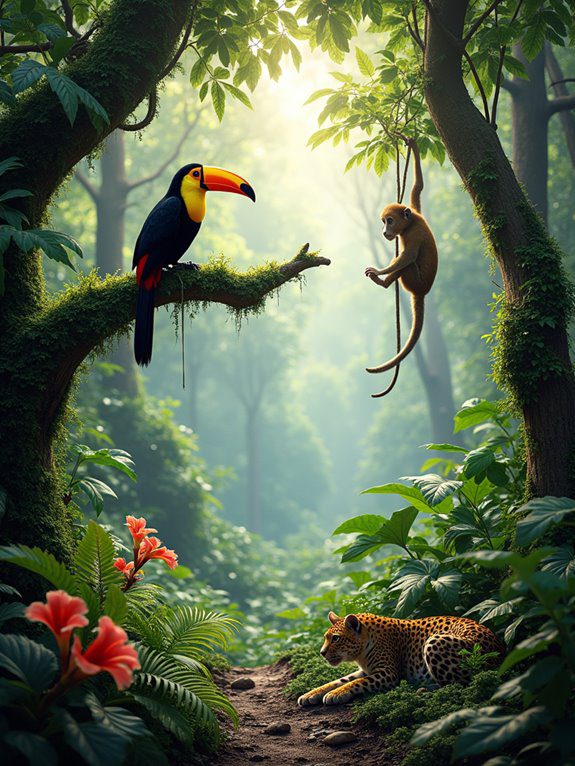 vibrant jungle animal coloring