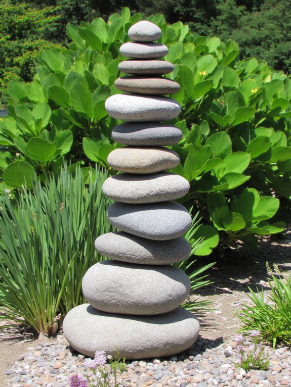 whimsical rock sculpture creation